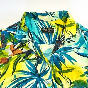 Jams World 50 Years Shirt Sz XL Hawaiian Button Front Rayon Floral Print